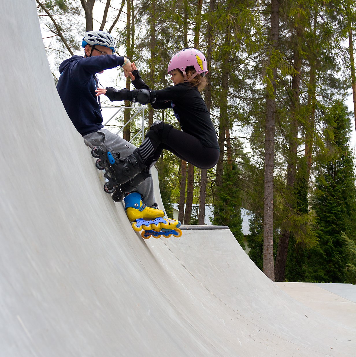 Nauka jazdy na rolkach w Warszawie - Skatepark - średniozaaw.